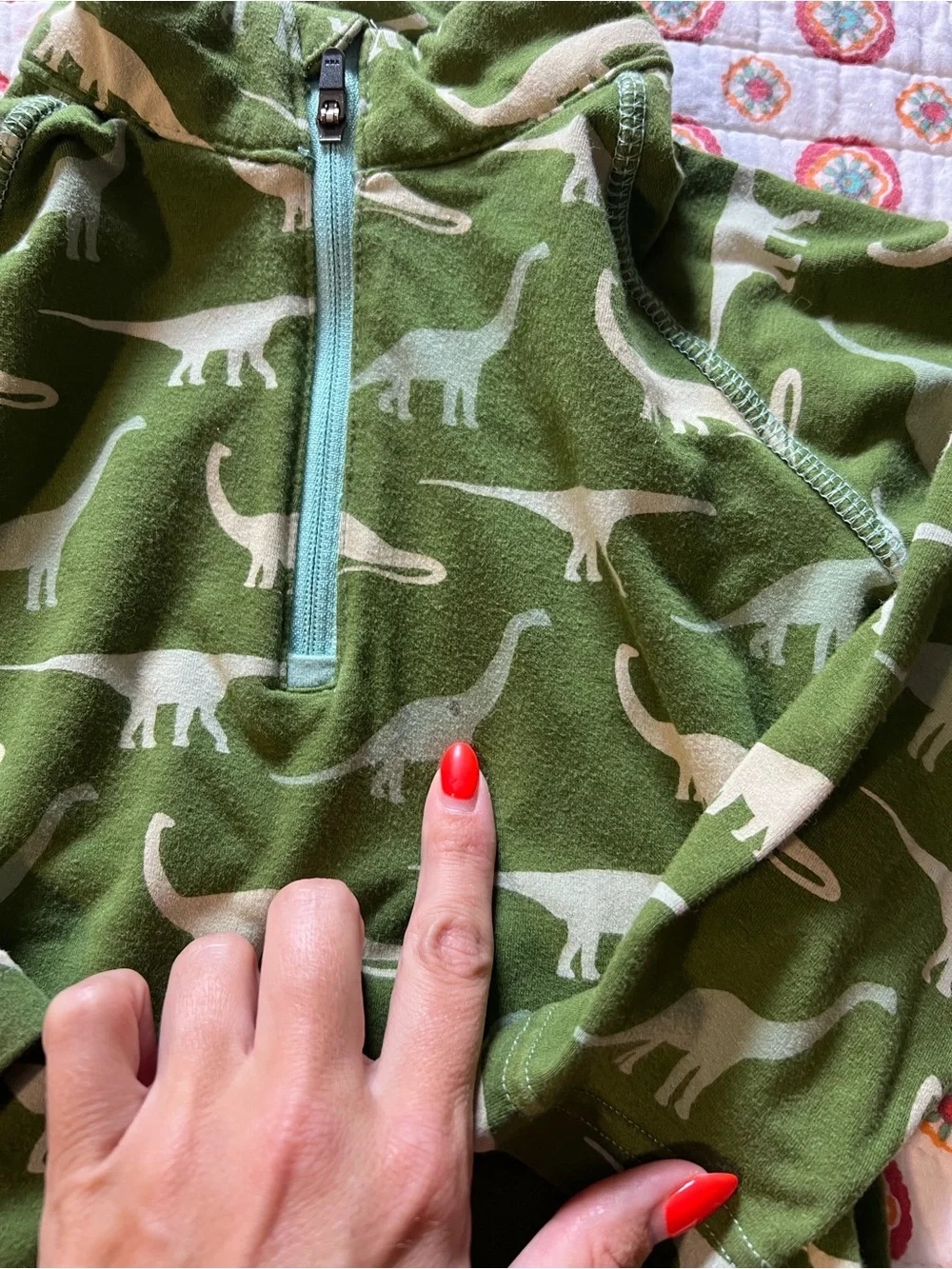 Kickee Pants Bamboo Dinosaur Quarter Zip Sweater size 4T